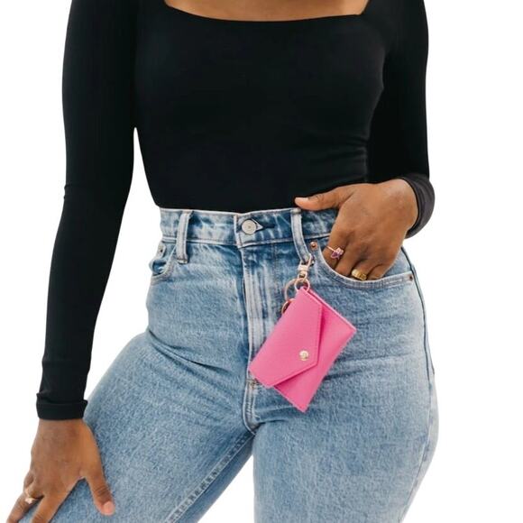 Pretty Simple Madi Mini Envelope Card Holder Wallet - Clip On Keychain Snap - Picture 6 of 7